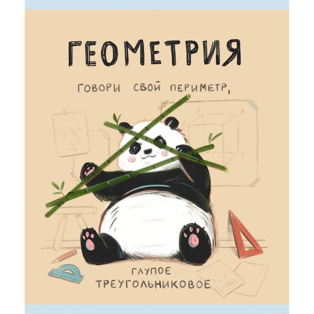 Тетрадь предметная А5 48л &quot;Панда. Геометрия&quot; (Эксмо)