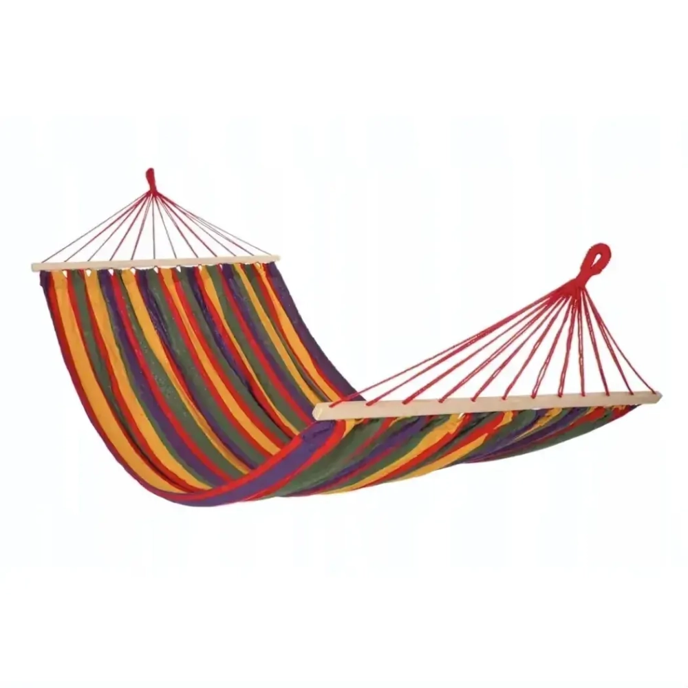 Гамак 200*100 см подвесной, с перекладиной, HM0006