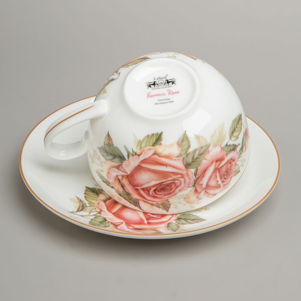 СЕРВИЗ ЧАЙНЫЙ LEFARD "КОРЕЙСКАЯ РОЗА" НА 6 ПЕР. 14 ПР. (КОР=2НАБ.)