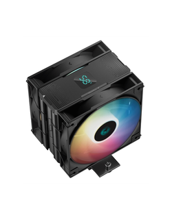 DEEPCOOL AG400 DIGITAL PLUS LGA1700/1200/115X/AM5/AM4 (9шт/кор, TDP 220W, PWM, DUAL ARGB Fan 120mm, 4 тепл. трубки, черный) RET
