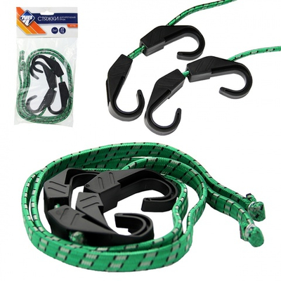 47796 Стяжка для крепления груза "Nova Bright" с пластиковыми крюками 0,8м (2шт)