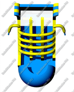 Надувная горка "Ботинок" 9*4*6 м