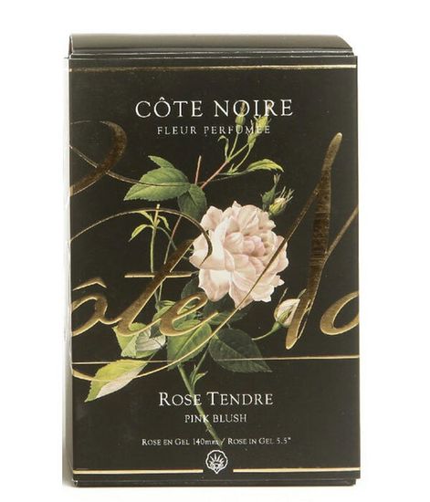 Роза ароматизированная светло-розовая в черной вазе, Cote Noire
