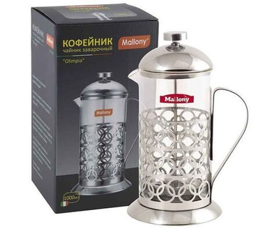 Френч-пресс Mallony Olimpia T046-1000ML 950093, 1л