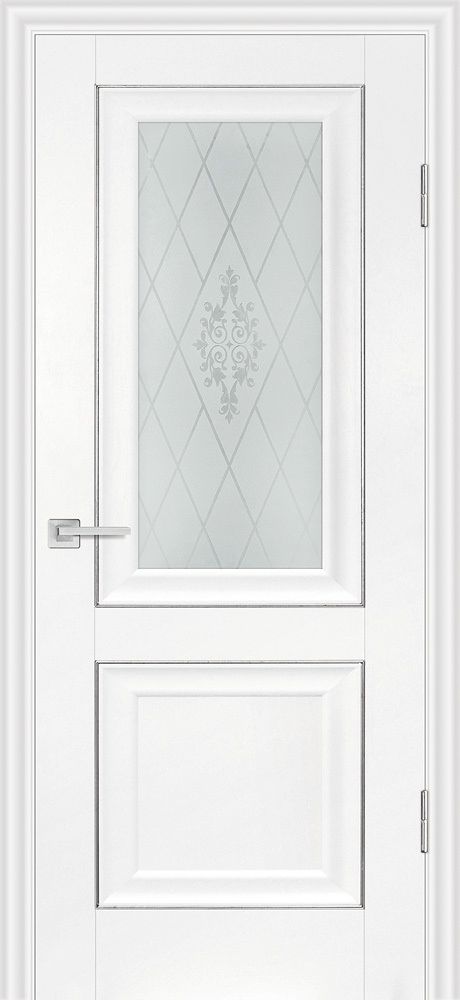 Дверь PSB-27 / Цвет Пломбир / Сатинат, пескоструйная обработка / Двери PROFILO PORTE