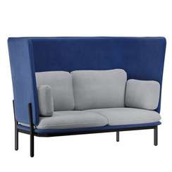 Stato Диван двухместный  с высокой спинкой STA-02 Like 785/Like 992/Металл Черный 1820*900*1200