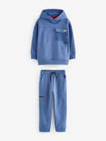 Толстовка с капюшоном и джоггеры в комплекте для мальчика Next B23-098, Синий