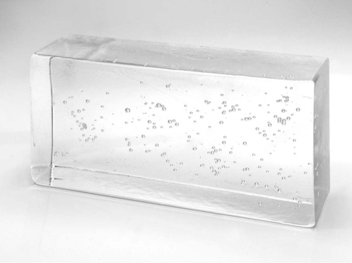Стеклянный кирпич Bubble 20х10х5см