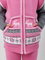 Жилетка вязаная на молнии