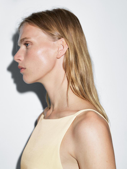 Massimo Dutti Короткое платье с деталью сзади, желтый