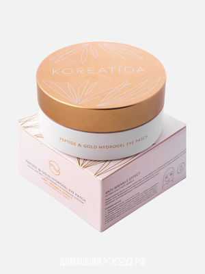 Патчи для глаз с пептидами и коллоидным золотом Peptide & Gold Hydrogel Eye Patch, Koreatida, 60 шт