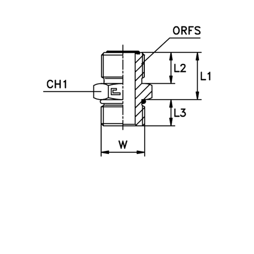 Соединение ORFS 11/16" UNF 1.1/16"