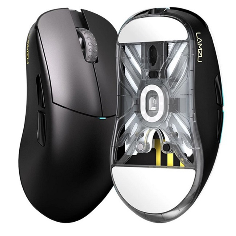 Мышь беспроводная LAMZU Atlantis V2 Nordic MCU 4K, черный (ATL-BLK-OG-V2-4K)