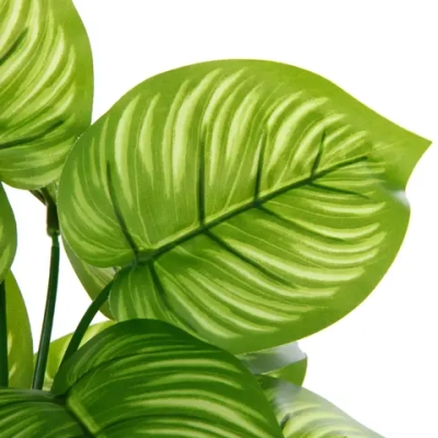 Цветок искусственный в горшке «Калатея» 26см