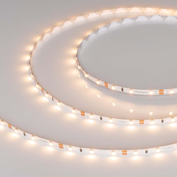 Светодиодная лента Arlight 4,8W/m 60LED/m 2835SMD теплый белый 5M RT-A60-5mm 12V Warm2700 028615(2)