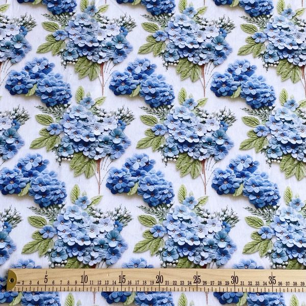 НЕЗАБУДКИ, 100% хлопок Handmade Fabrics 2