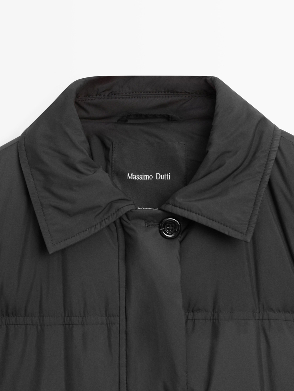 Massimo Dutti Пуховик-бомбер, черный