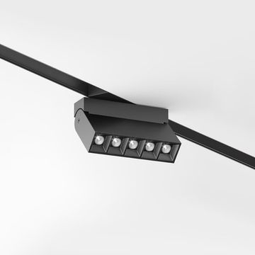 Трековый магнитный светодиодный светильник TR077-2-10W4K-B черный Gravity Points Rot Maytoni