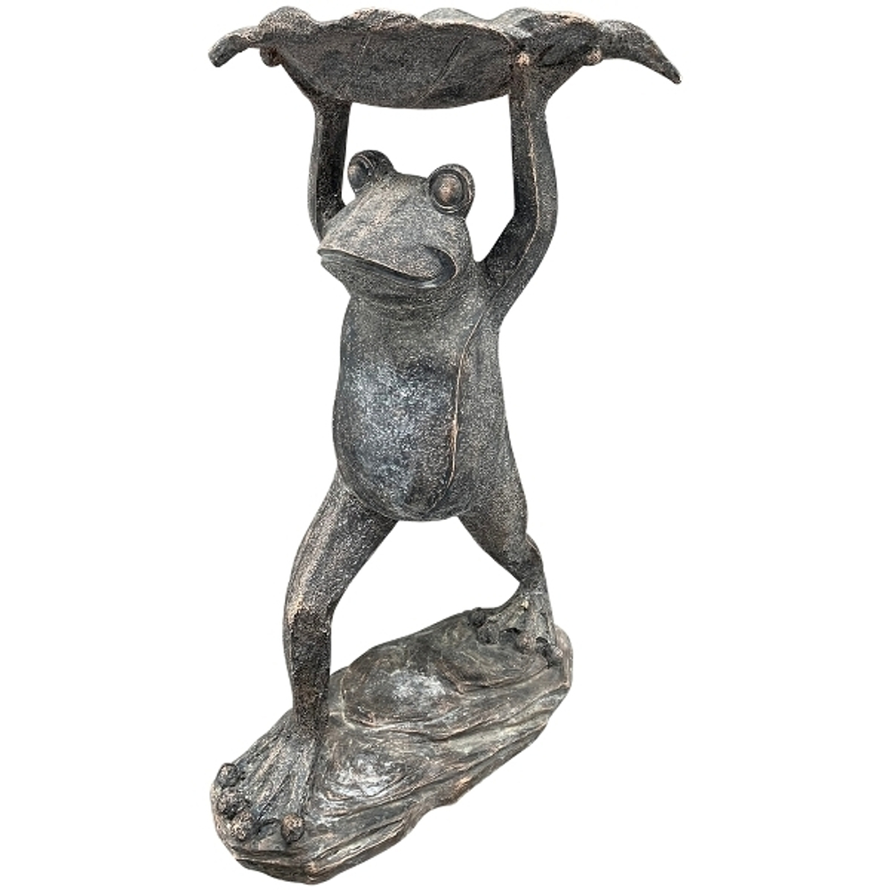 Декор "Лягушка с листом" 26,5x28,5x45,5см