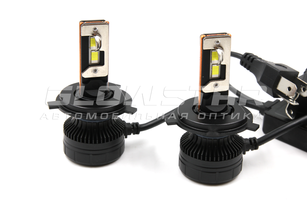 Светодиодные лампы Aozoom P17/H4 с вентилятором 24V 45W 4650Lm (комплект, 2шт)