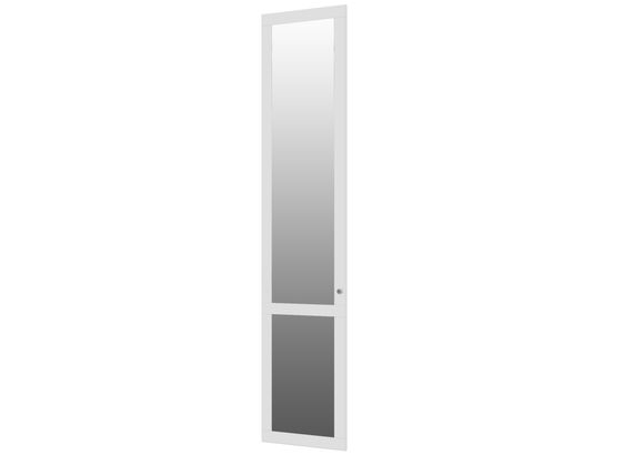 Квадро ПМ-363.21.02-01(L) Дверь с зеркалом левая (Белая )