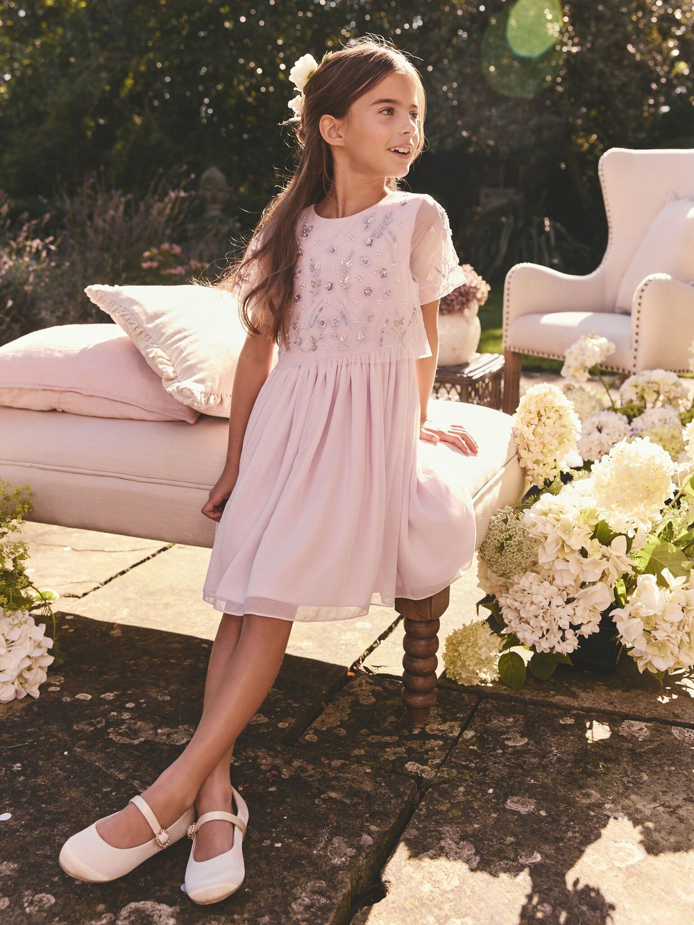 Платье для девочки Next E47-974, Розовый