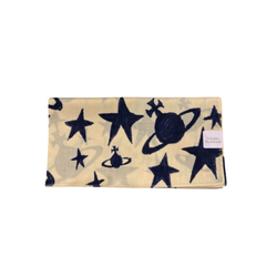 VIVIENNE WESTWOOD ПЛАТОК БЕЖЕВЫЙ ПРИНТ ORBS AND STARS С ЛОГОТИПОМ БРЕНДА