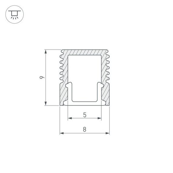 Профиль Arlight SL-Mini-8-3000 Anod 036031