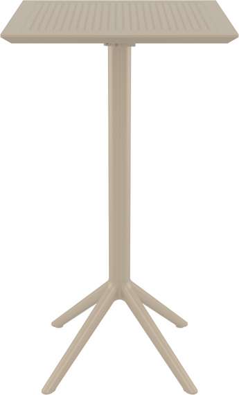 Стол пластиковый барный складной Sky Folding 60х60 бежевый
