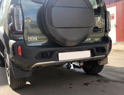 Фаркоп для Chevrolet Niva 2123 (оборудованные ГБО) 2002-2020, Lada Niva 2020-2021, Lada Niva Travel 2021- Тип шара: A. Нагрузки: 1250/75 кг, VAZ-33