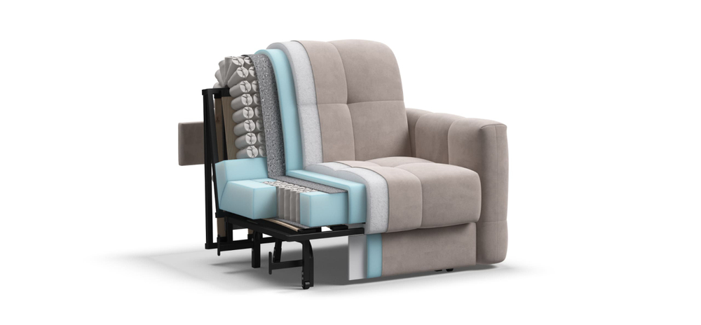 Босс Слип кресло-кровать Велюр Монолит латте