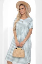 Платье Лето в клетку (мята) П10193 LT Collection