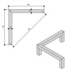 Ручка-скоба 96мм, отделка белый бархат (матовый)