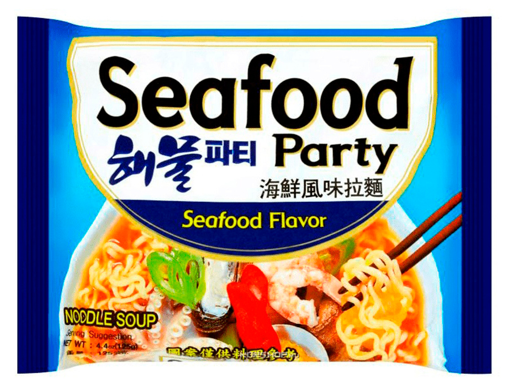 Лапша б/п SAMYANG морепродукты SEAFOOD PARTY 125гр*20шт