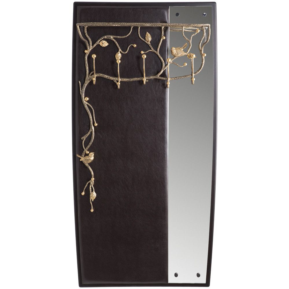 Вешалка настенная Терра (с зеркалом) Каштан Амбер