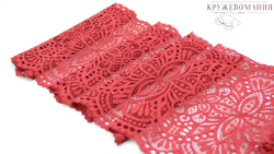 Эластичное кружево, 22 см, темно-красное (Арт: EK-2630), м