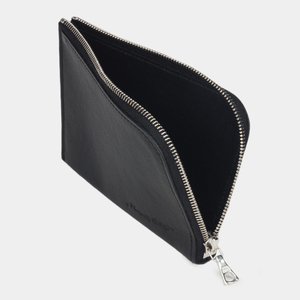 Кошелек кожаный, теленок черного цвета