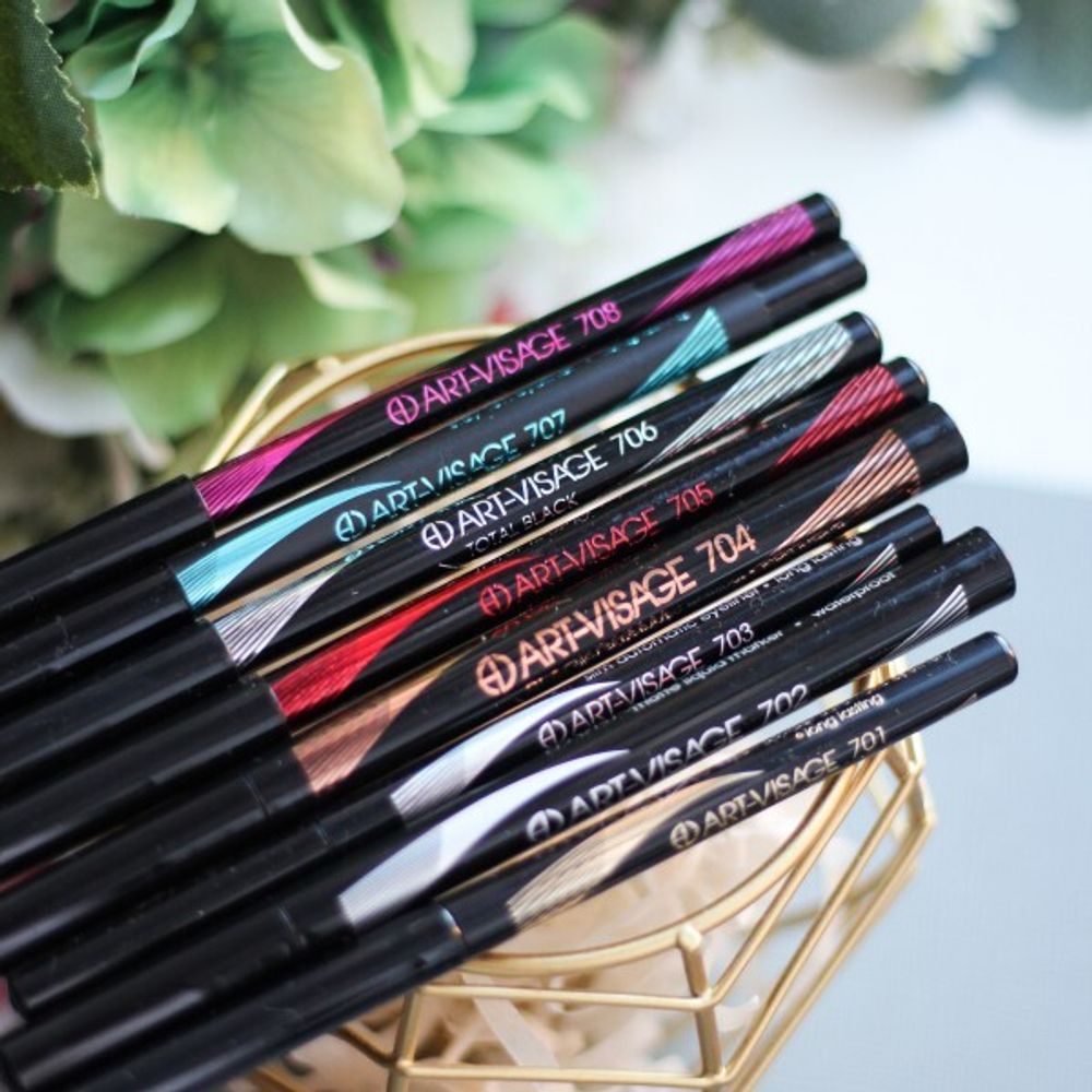 Водостойкий карандаш для глаз ART-VISAGE VIP Waterproof Eyeliner Pencil - 707