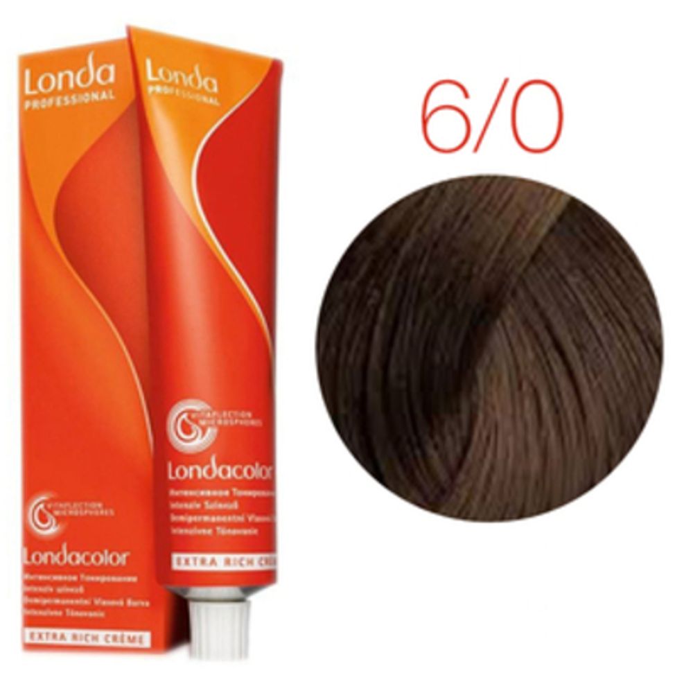 Londa Color инт.тонирование, 6/0 темный блонд, 60мл