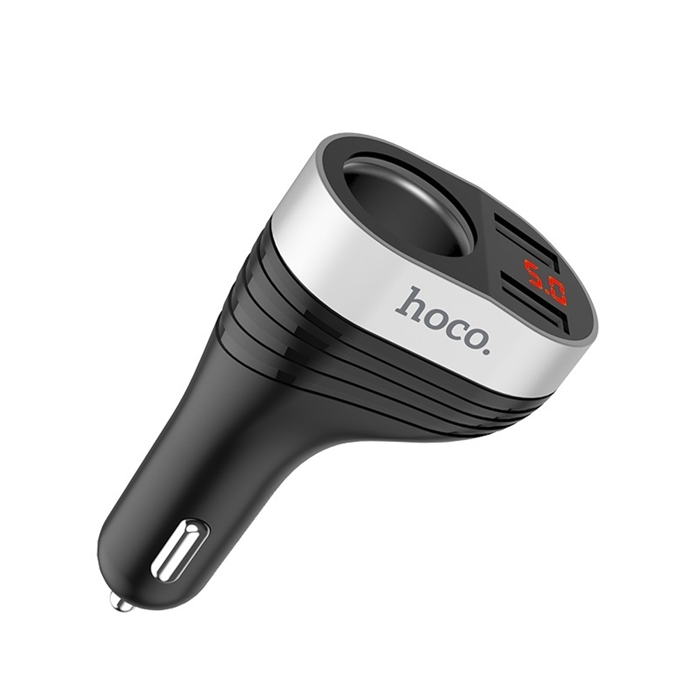 Автомобильный адаптер питания HOCO Z29 LCD (2xUSB 2.4A)