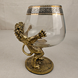 Бокал для коньяка "Лев" в подарочном футляре