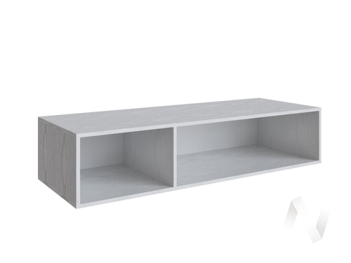 Антресоль Мадрид 1;4 300 с зеркалом (белый/ателье светлое)