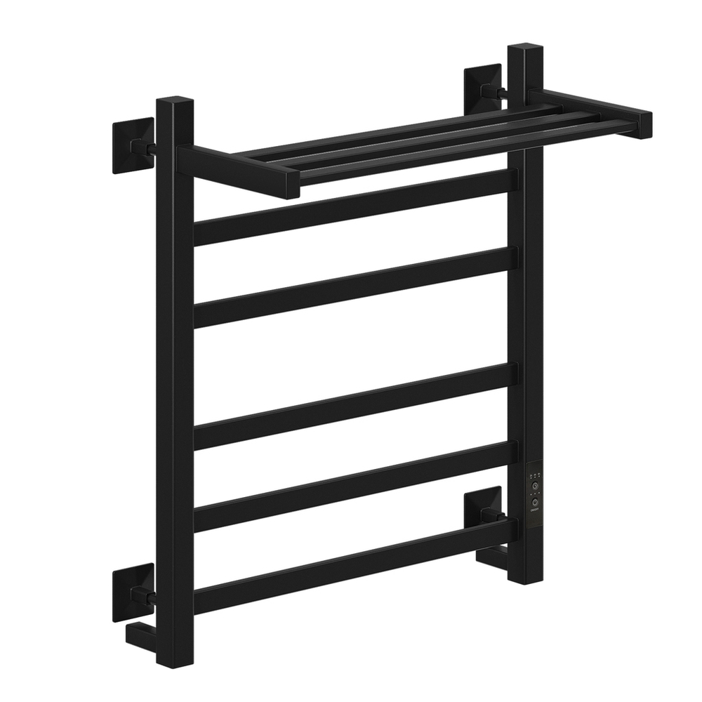 Полотенцесушитель MIXLINE TRIUMPH  60х50 (таймер, 431Вт, 5 перекладин + ПОЛКА) электрический ЧЕРНЫЙ