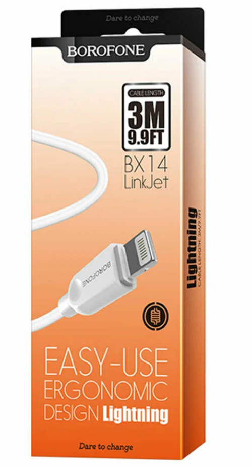 Кабель USB Lighting 2.4А BOROFONE BX14 3-метра