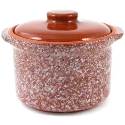 Горшок- сотейник 0,6л (мрамор коричневый)1ГС3мк-4