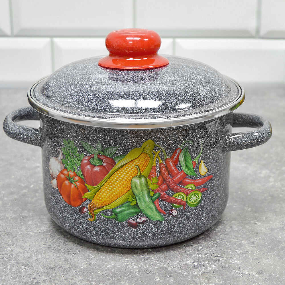 Набор кастрюль "Кукуруза" №19 чёрный