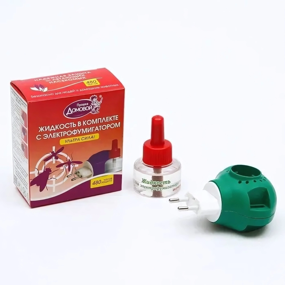 Жидкость УЛЬТРА СИЛА! Домовой Прошка 60 ночей + фумигатор комплект