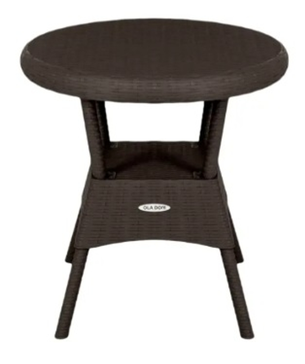 Стол пластиковый Элластик-Пласт Ola Dom 70x70см круглый (антрацит)