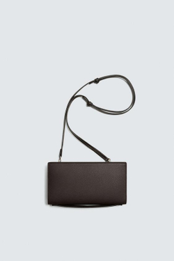 ZARA КОШЕЛЕК XL С ГРАВИРОВКОЙ, КОРИЧНЕВЫЙ