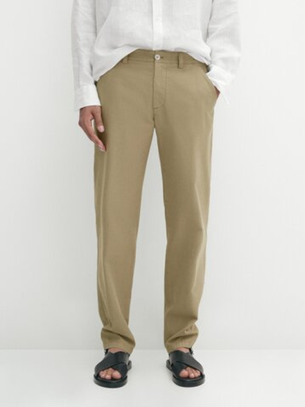 Massimo Dutti Брюки с боковым карманом, зеленый